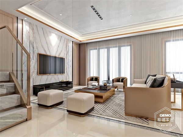 現代輕奢風裝修效果圖