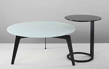 鋼化玻璃黑白兩色茶幾816C/820J