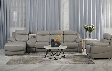 意式極簡真層牛質沙發9855